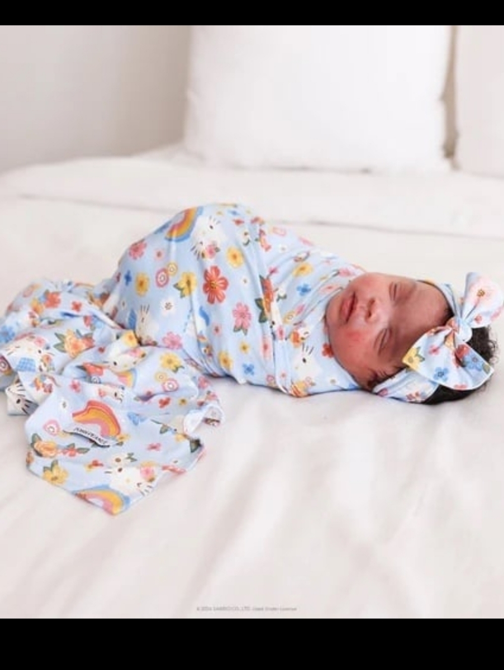 Posh Peanut Hello Kitty Infant Swaddle Headband Set